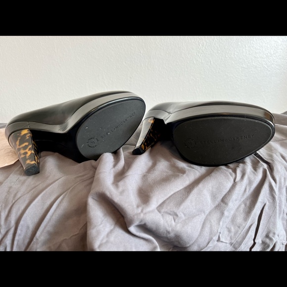 Stella McCartney Black Patent Tortoise Shell Dana Bio Pumps *FREE SHIP* - Picture 10 of 16